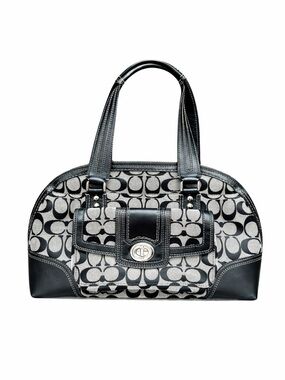 F13977 Coach Signature Demi Dome Turn-lock Satchel
